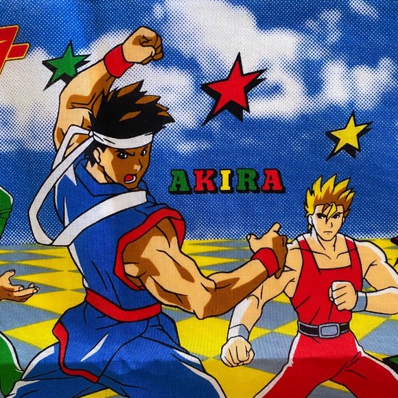 vintage 90s virtua fighter sega video game handkerchief new old stock - Picture 6 of 8
